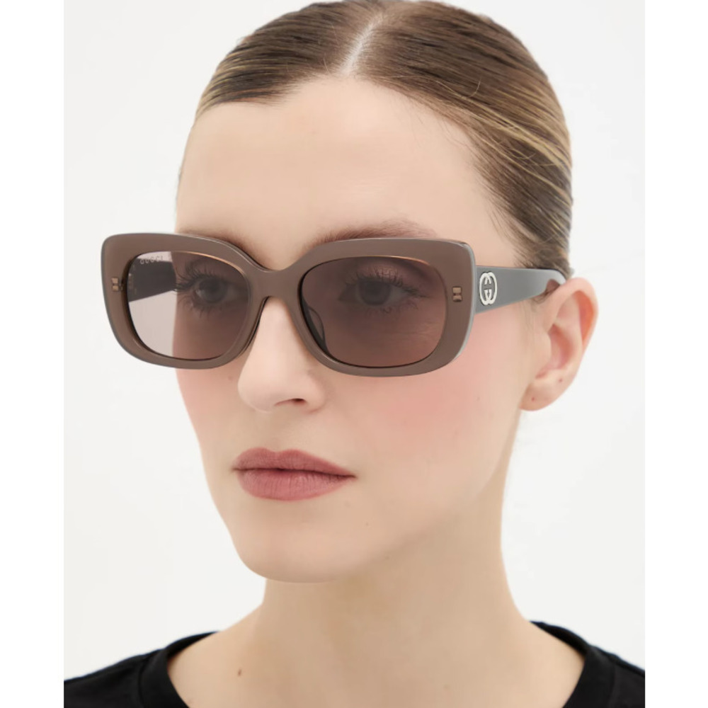 NWT Gucci GG1979SK-004 Brown Black 55mm Sunglasses